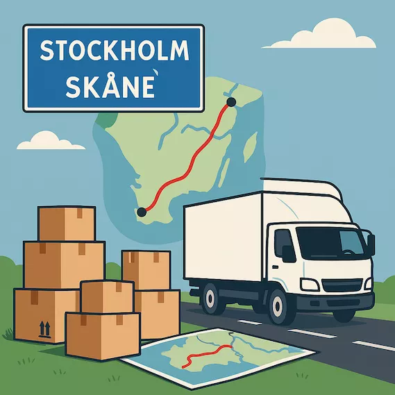 Flytt Stockholm Skåne – Så planerar du en smidig långflytt